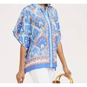 J. McLaughlin Lenox Blouse in Neo Pheasant Size Women’s XS / Small